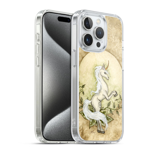 Amy Brown Mythical Unicorn Earth Soft Gel Case for Apple iPhone 15 Pro & MagSafe
