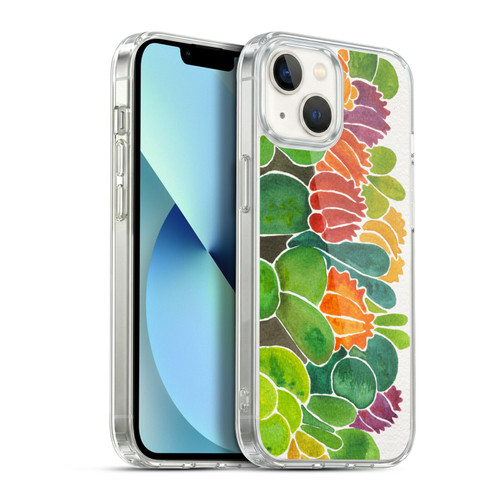 Cat Coquillette Nature Succulents Soft Gel Case for Apple iPhone 13