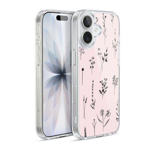 Anis Illustration Wildflowers Light Pink Soft Gel Case for Apple iPhone 17