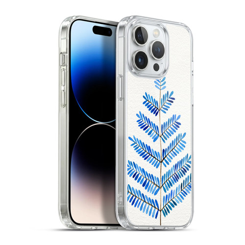 Cat Coquillette Nature Leaflets Blue Soft Gel Case for Apple iPhone 13 Pro Max & MagSafe