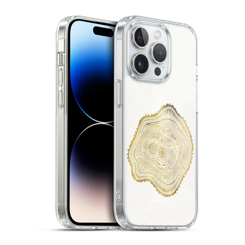 Cat Coquillette Nature Gold Peach Leaf Soft Gel Case for Apple iPhone 14 Pro & MagSafe