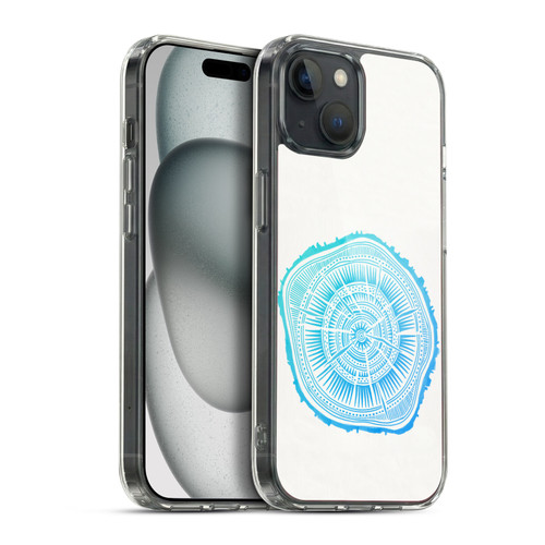 Cat Coquillette Nature Blue Paper Birch Soft Gel Case for Apple iPhone 15 Plus & MagSafe