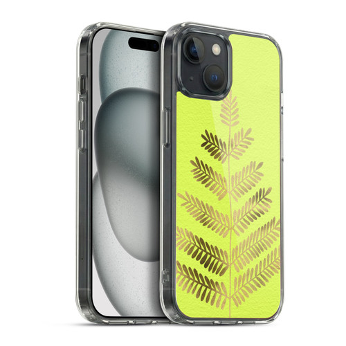 Cat Coquillette Nature Leaflets Yellow Soft Gel Case for Apple iPhone 15 Plus & MagSafe