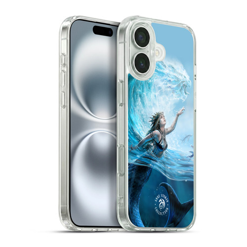 Anne Stokes Female Elementals Water Mermaid Soft Gel Case for Apple iPhone 16 Plus & MagSafe