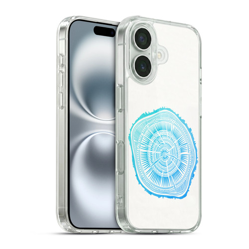 Cat Coquillette Nature Blue Paper Birch Soft Gel Case for Apple iPhone 16 & MagSafe