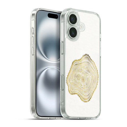 Cat Coquillette Nature Gold Peach Leaf Soft Gel Case for Apple iPhone 16 Plus & MagSafe