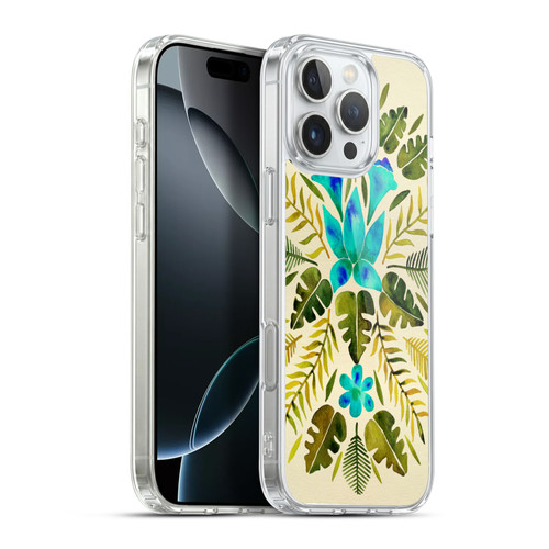 Cat Coquillette Nature Green Blue Tropical Symmetry Soft Gel Case for Apple iPhone 16 Pro Max & MagSafe