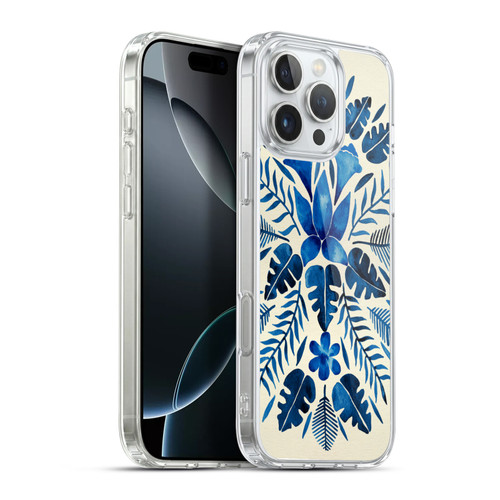 Cat Coquillette Nature Navy Tropical Symmetry Soft Gel Case for Apple iPhone 16 Pro Max & MagSafe