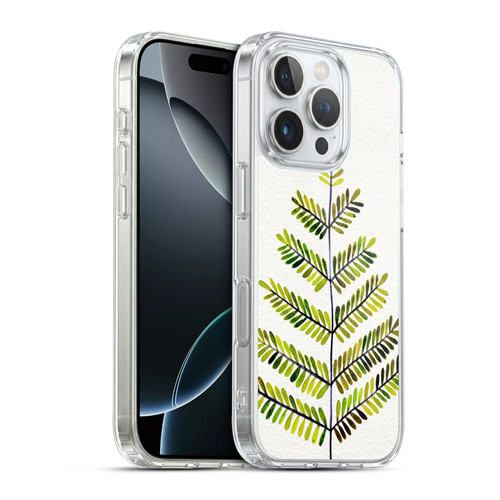 Cat Coquillette Nature Leaflets Green Soft Gel Case for Apple iPhone 16 Pro & MagSafe