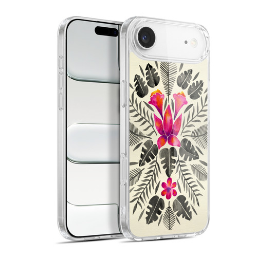 Cat Coquillette Nature Grey Pink Tropical Symmetry Soft Gel Case for Apple iPhone 17 Air