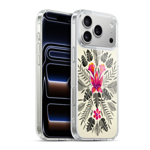 Cat Coquillette Nature Grey Pink Tropical Symmetry Soft Gel Case for Apple iPhone 17 Pro Max