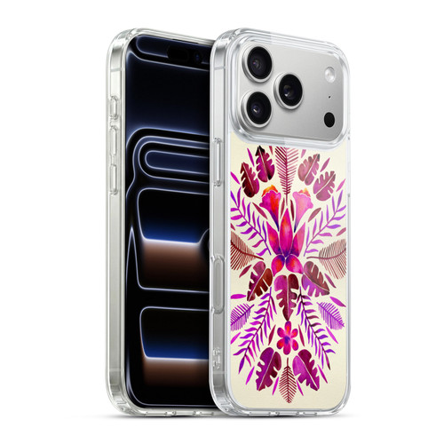 Cat Coquillette Nature Magenta Tropical Symmetry Soft Gel Case for Apple iPhone 17 Pro Max