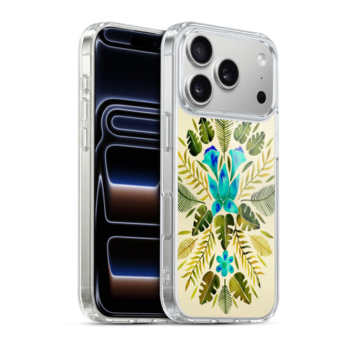 Cat Coquillette Nature Green Blue Tropical Symmetry Soft Gel Case for Apple iPhone 17 Pro