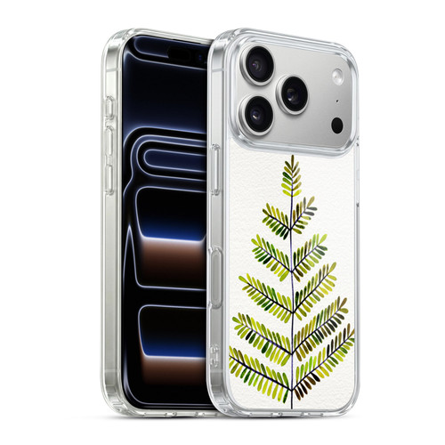 Cat Coquillette Nature Leaflets Green Soft Gel Case for Apple iPhone 17 Pro