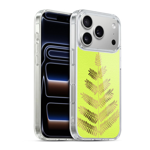 Cat Coquillette Nature Leaflets Yellow Soft Gel Case for Apple iPhone 17 Pro