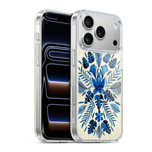 Cat Coquillette Nature Navy Tropical Symmetry Soft Gel Case for Apple iPhone 17 Pro