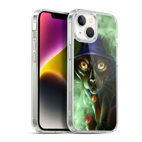 Ash Evans Black Cats Conjuring Magic Soft Gel Case for Apple iPhone 14