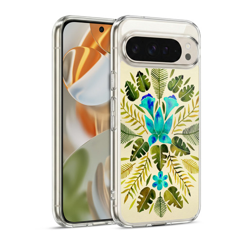 Cat Coquillette Nature Green Blue Tropical Symmetry Soft Gel Case for Google Pixel 9 / Pixel 9 Pro