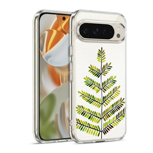 Cat Coquillette Nature Leaflets Green Soft Gel Case for Google Pixel 9 / Pixel 9 Pro