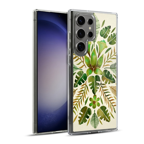 Cat Coquillette Nature Green Tropical Symmetry Soft Gel Case for Samsung Galaxy S23 Ultra 5G & MagSafe