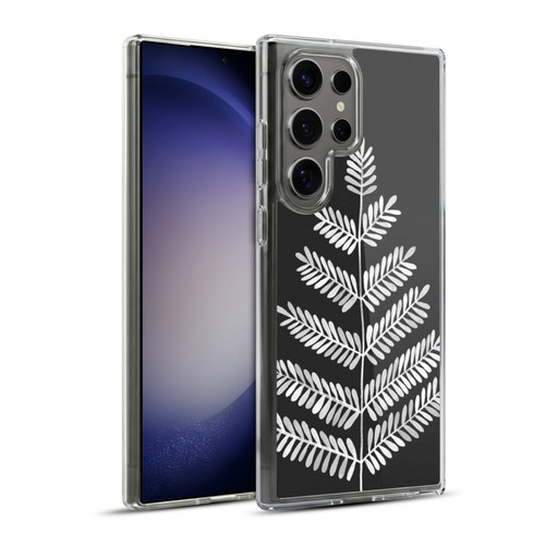 Cat Coquillette Nature Leaflets Black Soft Gel Case for Samsung Galaxy S23 Ultra 5G & MagSafe