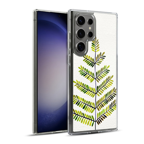 Cat Coquillette Nature Leaflets Green Soft Gel Case for Samsung Galaxy S23 Ultra 5G & MagSafe