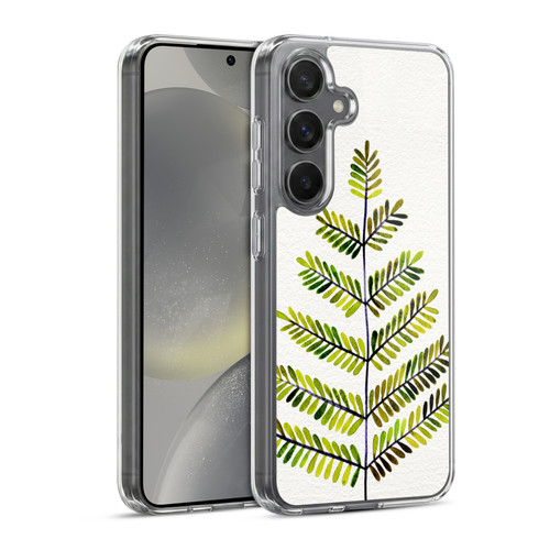 Cat Coquillette Nature Leaflets Green Soft Gel Case for Samsung Galaxy S24 5G & MagSafe