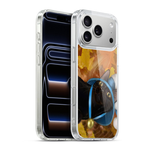 Ash Evans Black Cats Leaves Soft Gel Case for Apple iPhone 17 Pro Max