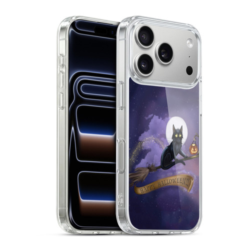 Ash Evans Black Cats Happy Halloween Soft Gel Case for Apple iPhone 17 Pro