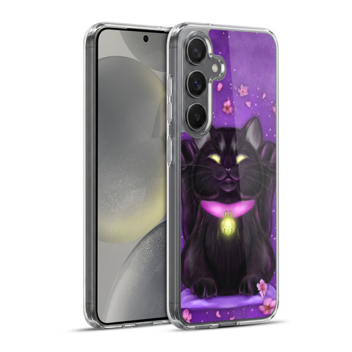 Ash Evans Black Cats Lucky Soft Gel Case for Samsung Galaxy S24+ 5G & MagSafe