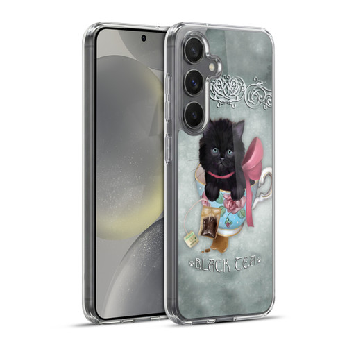 Ash Evans Black Cats Tea Soft Gel Case for Samsung Galaxy S24+ 5G & MagSafe