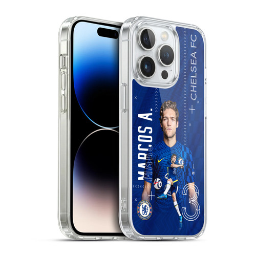 Chelsea Football Club 2021/22 First Team Marco Alonso Soft Gel Case for Apple iPhone 14 Pro & MagSafe