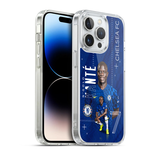 Chelsea Football Club 2021/22 First Team N'Golo Kanté Soft Gel Case for Apple iPhone 14 Pro & MagSafe