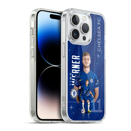 Chelsea Football Club 2021/22 First Team Timo Werner Soft Gel Case for Apple iPhone 14 Pro & MagSafe