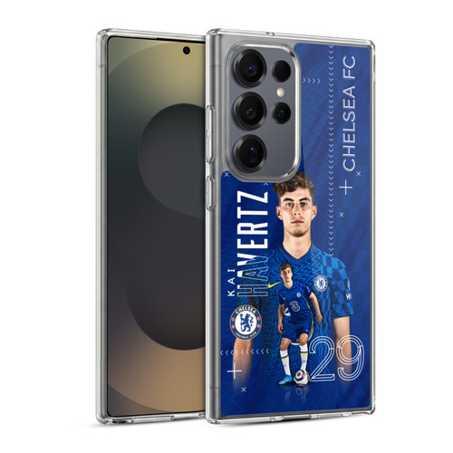 Chelsea Football Club 2021/22 First Team Kai Havertz Soft Gel Case for Samsung Galaxy S25 Ultra & MagSafe