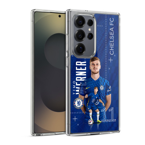 Chelsea Football Club 2021/22 First Team Timo Werner Soft Gel Case for Samsung Galaxy S25 Ultra & MagSafe