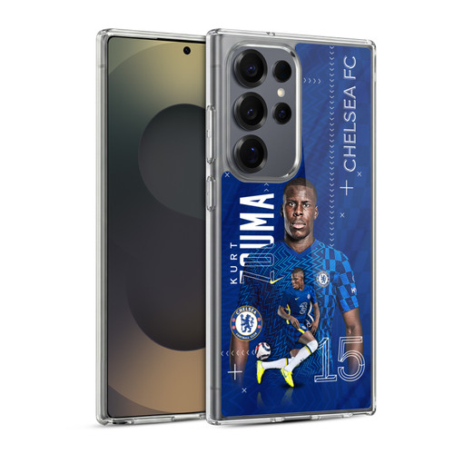 Chelsea Football Club 2021/22 First Team Kurt Zouma Soft Gel Case for Samsung Galaxy S25 Ultra & MagSafe