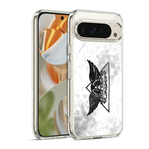 Aerosmith Black And White Triangle Winged Logo Soft Gel Case for Google Pixel 9 / Pixel 9 Pro
