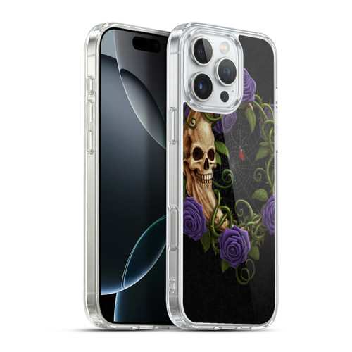 Christos Karapanos Horror Skeleton Moon Purple Soft Gel Case for Apple iPhone 16 Pro Max & MagSafe