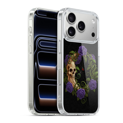 Christos Karapanos Horror Skeleton Moon Purple Soft Gel Case for Apple iPhone 17 Pro