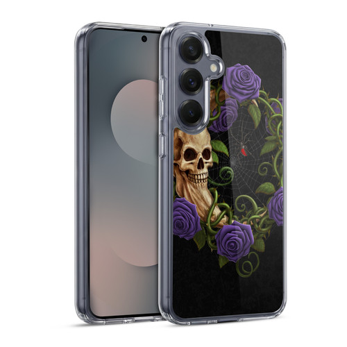 Christos Karapanos Horror Skeleton Moon Purple Soft Gel Case for Samsung Galaxy S25 & MagSafe