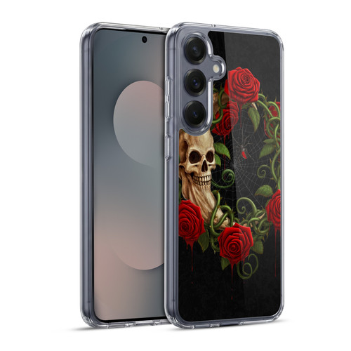 Christos Karapanos Horror Skeleton Moon Red Soft Gel Case for Samsung Galaxy S25+ & MagSafe