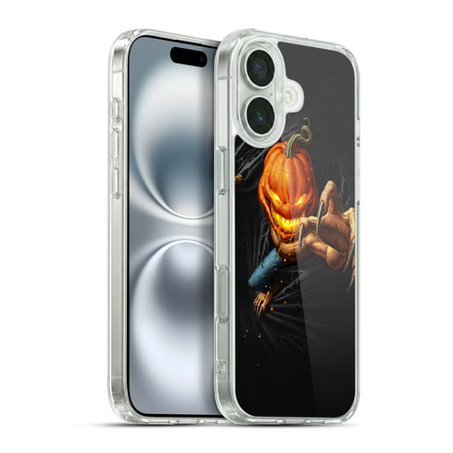 Christos Karapanos Horror 4 Pumpkin Soft Gel Case for Apple iPhone 16 Plus & MagSafe