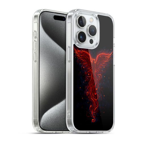 Christos Karapanos Phoenix 2 Red Soft Gel Case for Apple iPhone 15 Pro & MagSafe