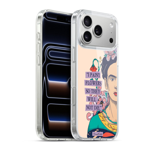 Frida Kahlo Sketch I Paint Flowers Soft Gel Case for Apple iPhone 17 Pro Max