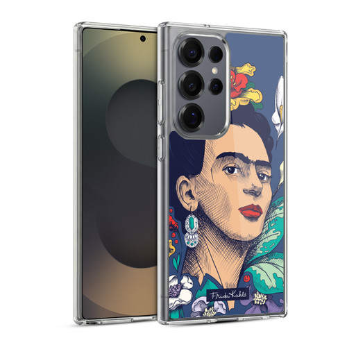 Frida Kahlo Sketch Flowers Soft Gel Case for Samsung Galaxy S25 Ultra & MagSafe