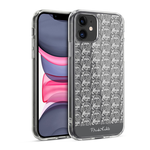 Frida Kahlo Typography Lover Grey Soft Gel Case for Apple iPhone 11