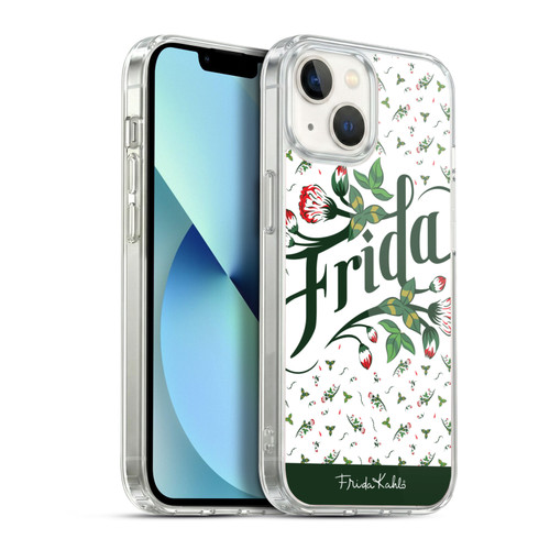 Frida Kahlo Typography Floral Soft Gel Case for Apple iPhone 13