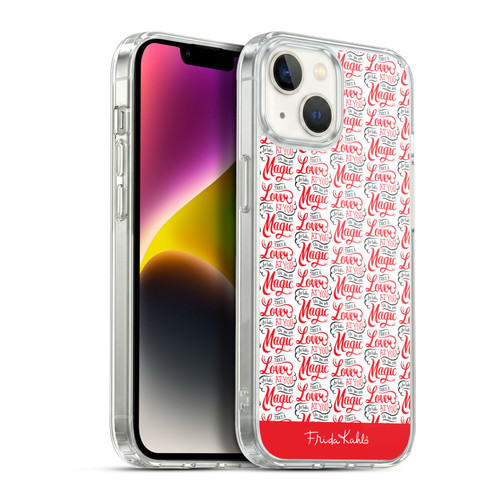 Frida Kahlo Typography Lover Red Soft Gel Case for Apple iPhone 14