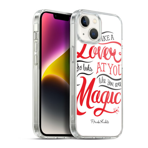 Frida Kahlo Typography Lover White Soft Gel Case for Apple iPhone 14